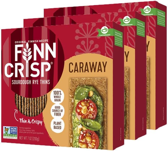 Finn Crisp Sourdough Rye Thins - Caraway Flavor - Image 1